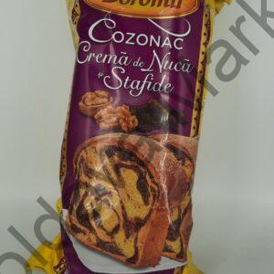 SWEET BREAD WITH NUTS AND DRIED GRAPES COZONAC CREMA DE NUCA SI STAFIDE BOROMIR 450g